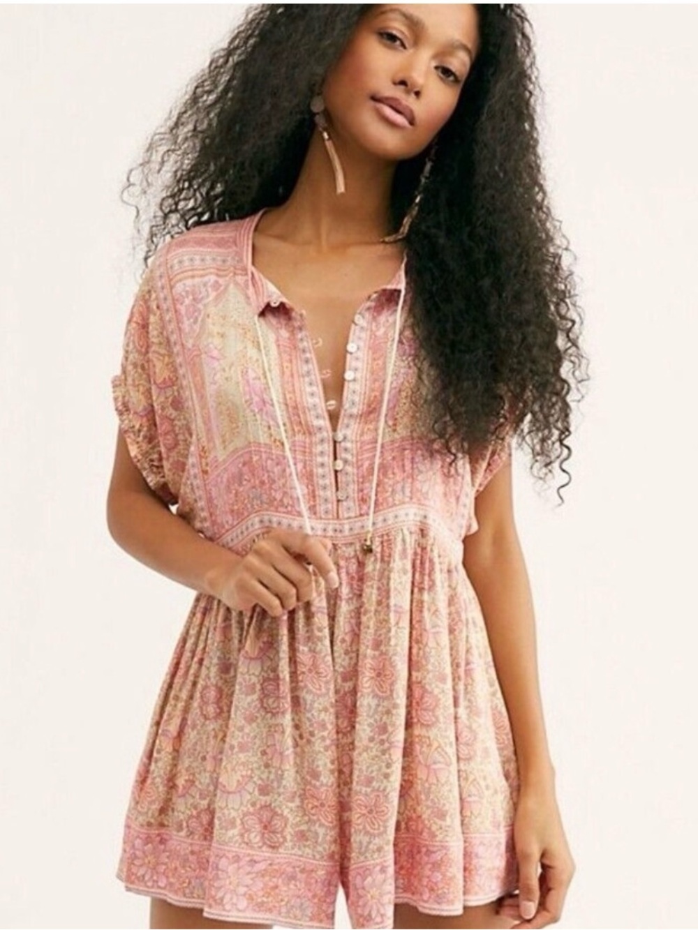Spell Pink Poinsettia Romper